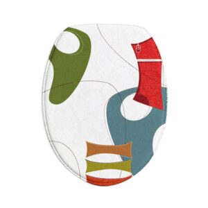 Mid-Century Abstract 3-Piece Bath Mat Set