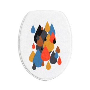 Bath Mat — Colorful Raindrop 3‑Piece Bathroom Rug Set