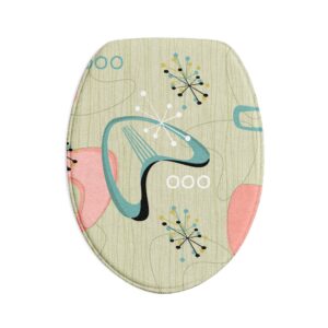 Mid-Century Modern Bath Mat Set – Retro Atomic 3-Piece Bathroom Rugs