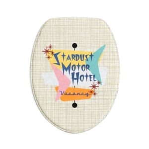 Mid-Century 'Stardust Motor Hotel' Vintage Sign 3-Piece Anti-Slip Bath Mat Set - Retro Atomic Bathroom Decor