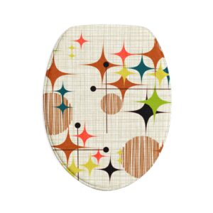 Retro Starburst Bath Mat Set — 3‑Piece Mid-Century Modern Bathroom Rugs