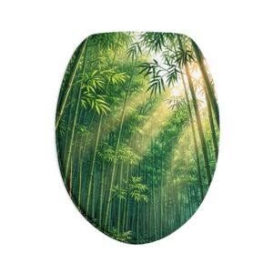 Bamboo Forest Bath Mat Set — 3-Piece Green Zen Bathroom Rugs