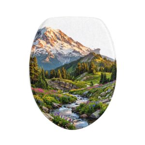 Mountain Meadow Bath Mat Set — 3-Piece Scenic Bathroom Rugs